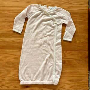 100% Cotton Angel Dear Soft Pink and White Baby Gown